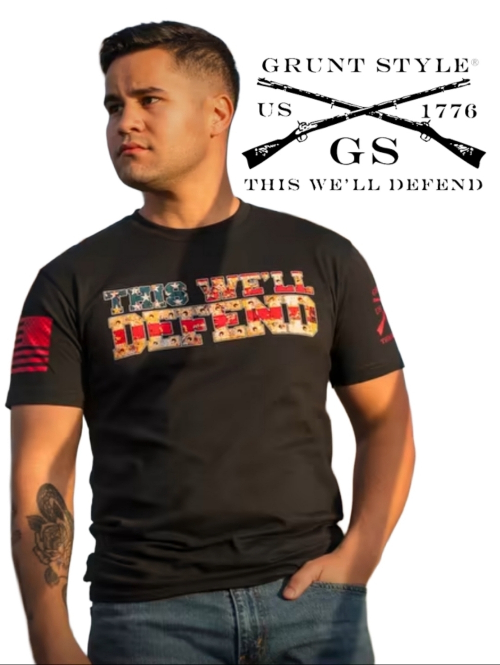 Grunt Style 'This We'll Defend' Patriotic Graphic Tee